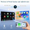Roinvou [Motorized] Single Din Touchscreen Car Stereo with Wireless Carplay