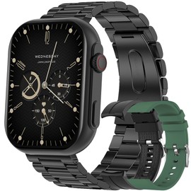 ZPIMY Men's Smartwatch with Phone Function, 5ATM Waterproof 100+ Sports Modes, Fitness Watch, Activity Tracker, 2.0 Inch Touchscreen Smart Watch Fitness Tracker Watch for Android iOS (Black)