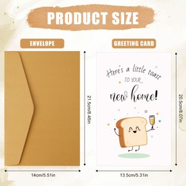 XIHIRCD New Home Card, Creative Housewarming Greeting Card with Envelope, Funny Paper Greeting Card for the New Home, A High to Your New House (Style 2)