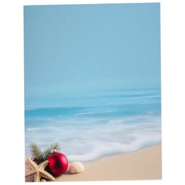 Tropical Beach Holiday Christmas Stationary Paper 8.5 x 11-60 Sheets Holiday Letter Paper