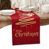Lilmeme Table Runners 120 inches Long Merry Christmas Tree, Wedding/Coffee