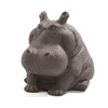 Hippo Figurine Purple Clay Ceramic Tea Pet Sculpture Hippo Statue