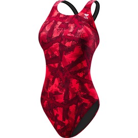 TYR Women's Vesuvius Maxfit Swimming One Piece, Red, Size 26
