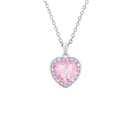 CHERUBIC Titanic Heart of the Ocean Necklace, Forever Love Heart Necklace Pendant Shining Crystal Zircon Jewelry Gifts For Women