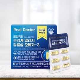 Real Doctor Supercritical Altige Enteric Coated Omega 3 Vitamin D E Blood Circulation Improvement Bone Health 60 Capsules, 1 Piece / 리얼닥터 초임계 알티지 장용성 오메가3 비타민D E 혈행개선 뼈건강 60캡슐, 1개