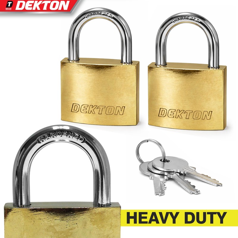Dekton 2PC 40MM Titanium Plated Iron Padlock Set| Heavy-Duty Iron