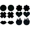 Black (6 Pairs) Disposable Satin Nipple Cover Pasties
