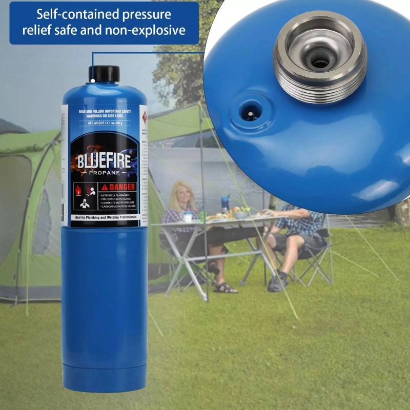 BLUEFIRE 2x Standard Propane Gas Fuel Cylinder / Canister,14 oz,