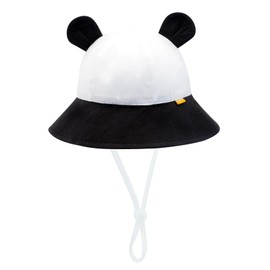 SEYUFN Baby Sun Hat Girls UV Protection 50 Hat Children Boys Summer Bear Ear Hat Toddler Unisex Adjustable Ties Fishing Hat, panda
