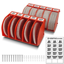 5 Inch Professional Sanding Discs Storage Bins - 10 Bins Set for Efficient Organization, Offset Snap-On Connection, Grit Classification, Space-Saving Design and Versatile Application, Red