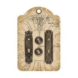 Graphic 45 Metal Door Plates & Knobs