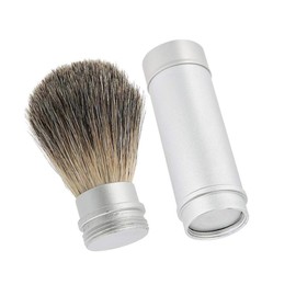 FRCOLOR 1pc Men Shaving Brush with Aluminum Tube Natural Hair Soft Cleansing Brush for Beard Lathering and Grooming and Comfortable Handle for Daily Use