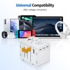 Travel Adapters, International Power Travel Plug Adapter, 3 USB-C &