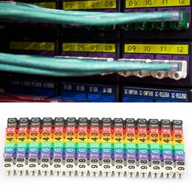 WGFOIP Wire Numbering Marker C Shape Cable Marker Tube On Plastic Cable Label Tube MultiType Energy Saving for Fix Cables (150PCS KCM-1.5MM 1.5 Square)