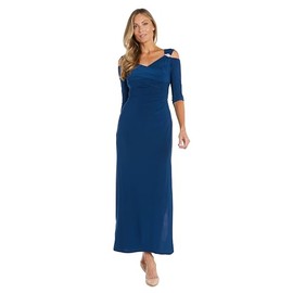 R&M Richards Women's Petite Silhouette Muse Gown, Peacock