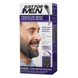 Just for Men Touch of Gray Mustache and Beard Color, Dark Brown & Black