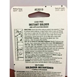 Oatey Lead Free Instant Solder Kit with Flux Brush 1.5 oz. Solder & Flux Combo