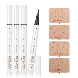 Freckle Pen, 4 Colour Freckle Pen, MAYKOO Natural Lifelike Freckle Makeup Pen, Durable Waterproof Lightweight Freckle Tool