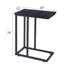 VECELO C Shaped End Side Table for Sofa Couch and
