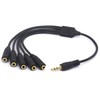 PIIHUSW 3.5mm Headset Splitter, 5 Way 1/8" 1 Male to