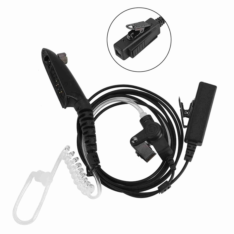 4ft RadiatiOn proof Walkie Talkie Earpiece PTT Acoustic Tube Earpiece