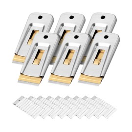 Bates- Metal Razor Blade Scraper Tool, 6 Pack, 90 Extra Carbon Steel Blades, Heavy-Duty Cleaning Razor Scraper Tool