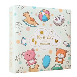 PALAY® Álbum de fotos para bebé de 4 x 6, 200 bolsillos, de lino, para recién nacidos, con área para escribir notas, libro de fotos con tapa, álbum de fotos para niños