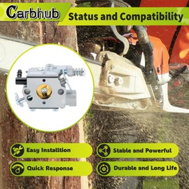 Carbhub CS300 WT-589 Carburetor Fit for Echo CS300 CS301 CS305 CS306 CS340 CS341 CS345 CS346 CS3000 CS3400 CS3450 CS303T Chainsaw Carb Replace WT-402 WT-317A A021000232 w/ 13031039132 Air filter