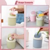 ZGWANSUI 2Pcs Desktop Trash Can with Swing Lid & 120
