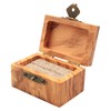 JEWPER Rustic Wooden Engagement Ring Box: Solid Wood Box for