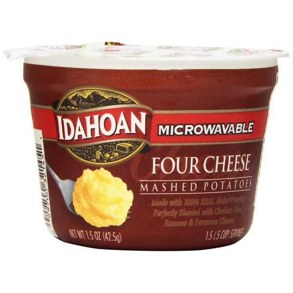Idahoan Mashed Potatoes, Four Cheese, 1.5 Ounce (Pack of 12)