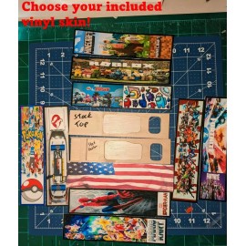 Unbranded Pinewood Derby Body and Vinyl Skin, by a multiple time Pro World Champ! (BSA WB) - Drilled 3 Wheel Canted, Pre-weighted