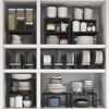 LIYIVNAA Stackable Cabinet Shelf Organizer Counter Storage Spice Rack Metal