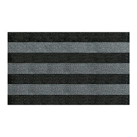CLEAN MACHINE 10376917 Astroturf Dirt Trapper Doormat, 35.5" x 59.5", Patio Stripe Charcoal