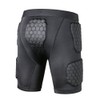 Padded Compression Shorts Protector Undershirt for Football Soccer Paintball Shorts(Black