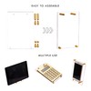 Calculator Gold Mirror, Solar Power Acrylic Slim Calculator with Large