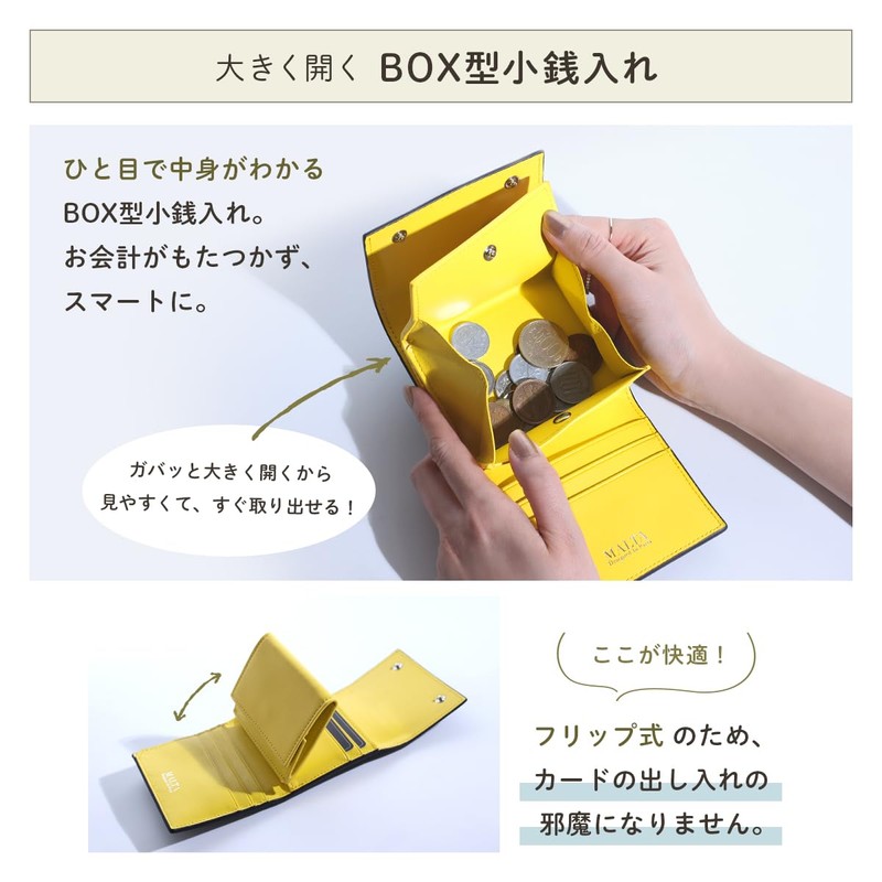 [MALTA] Mini Wallet for Women, Bills Don't Fold, Trifold Wallet,