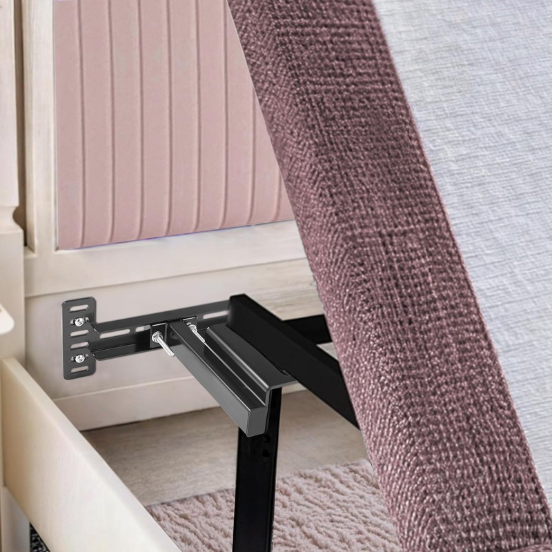Colinktool Adjustable Headboard Bracket Kit - Black Metal Bed Frame