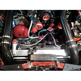 Autobahn88 Aluminum Anodized Hose End Fitting - Bulkhead Tee, an Male Flare Tee Adapter, AN6 to AN6 (Blue)