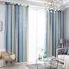 1pc Curtain Simple Gradient Hollow-out Star Pattern Double Layer Blackout