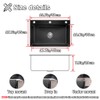 19.7 * 17.7in Drop In Kitchen Sink,Black Stainless Steel Single