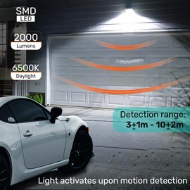 paul russells paul russells 20W Outdoor Motion Sensor Security Light C 6500K Daylight White, 2000 Lumen PIR Floodlight, IP65 Waterproof, Ultra-Thin Design, Ideal for Forecourt, Backyard, Garages, Garden and More