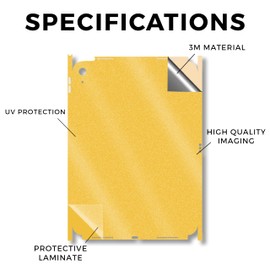 Glossy Glitter iPad Skin Compatible with Apple iPad A16 11 Gen (2025) - Solid Marigold - Premium 3M Vinyl Protective Wrap Decal Cover - Easy to Apply | Crafted in The USA by MightySkins