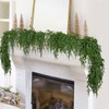 FAJUNZH 1PCS-9FT Artificial Christmas Garland with Dragon Juniper Leaves, Festive