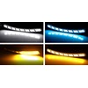 iJDMTOY Dark Smoked Lens White/Amber Sequential Blink Full LED Strip