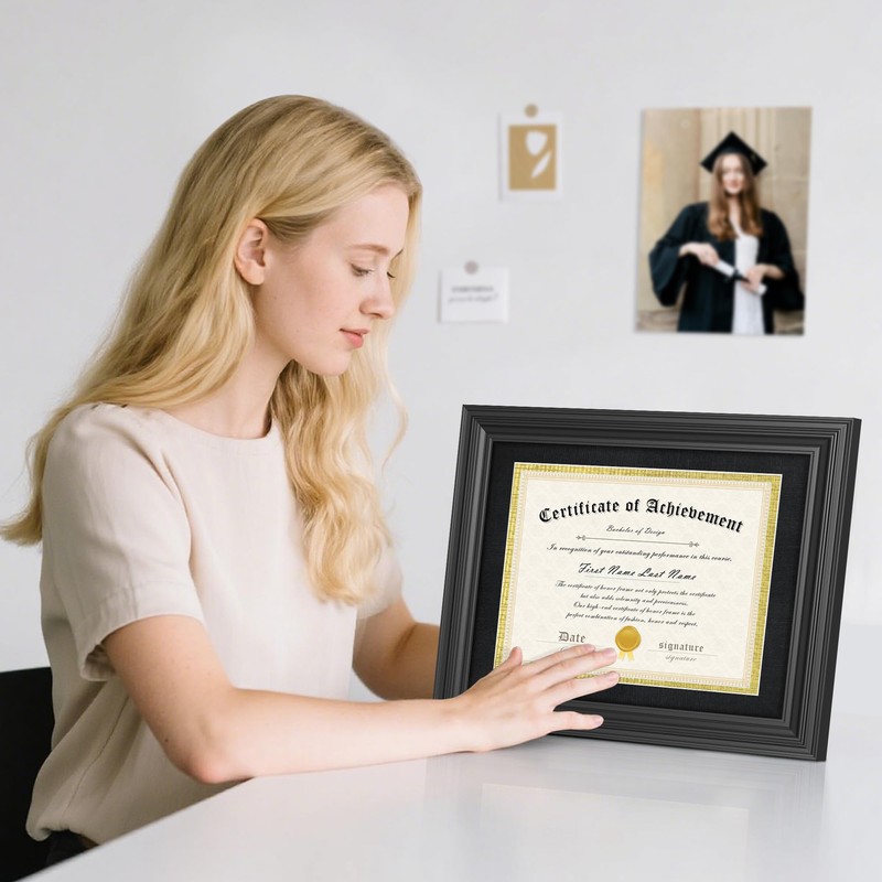 Abtgt Diploma Frame 11x14, With Real Glass, Black and Gold