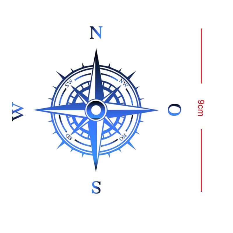 Generisch Compass Sticker for Outdoor and Indoor (RPT 53) (9
