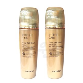 Intense Care Gold 24K Snail Emulsion 140ml x 2 (1 mask pack + 2 moisturizing creams) / 인텐스 케어 골드 24케이 스네일 에멀젼 140ml 2개 (마스크팩1장+수분크림2장)