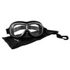 Pacific Coast Airfoil Black Goggles with Anti Fog Clear Polycarbonate