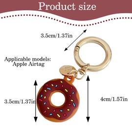 JOZMMZEOOA Case for AirTags Pendant, Soft TPU Case with Key Ring, Compatible with AirTag Tracker, Airtags Key Ring, Mini Case for AirTags Tracker, Scratch-Resistant, Washable, brown, Unit size